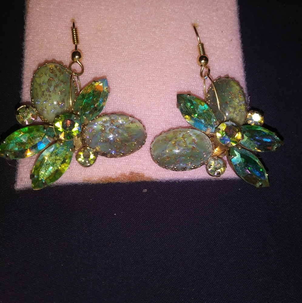 Vintage Coro rhinestone earrings